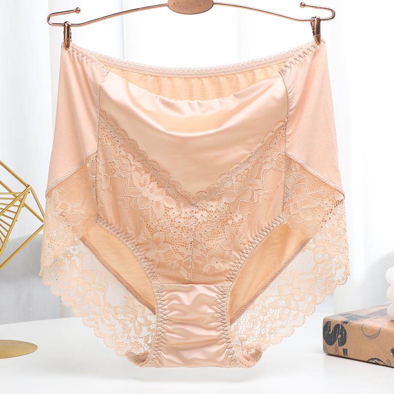 Högmidjade Sexiga Damtrosor i Plusstorlek Har en Mjuk Delikat Lingeriekänsla med God Elasticitet Trosor