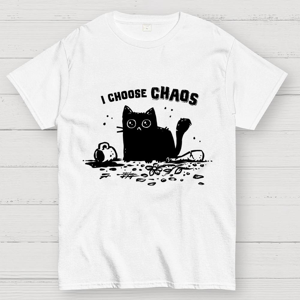 I Choose Chaos Unisex 100% Cotton Summer Casual Cool Loose T-Shirt
