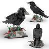 MOC Rabe Vogel Modellbausatz, Detailliertes Schwarzes Krähen Bausteine Set für Kinder Erwachsene, Kreatives DIY Tier Bausteine Spielzeug, Geschenk für Fan