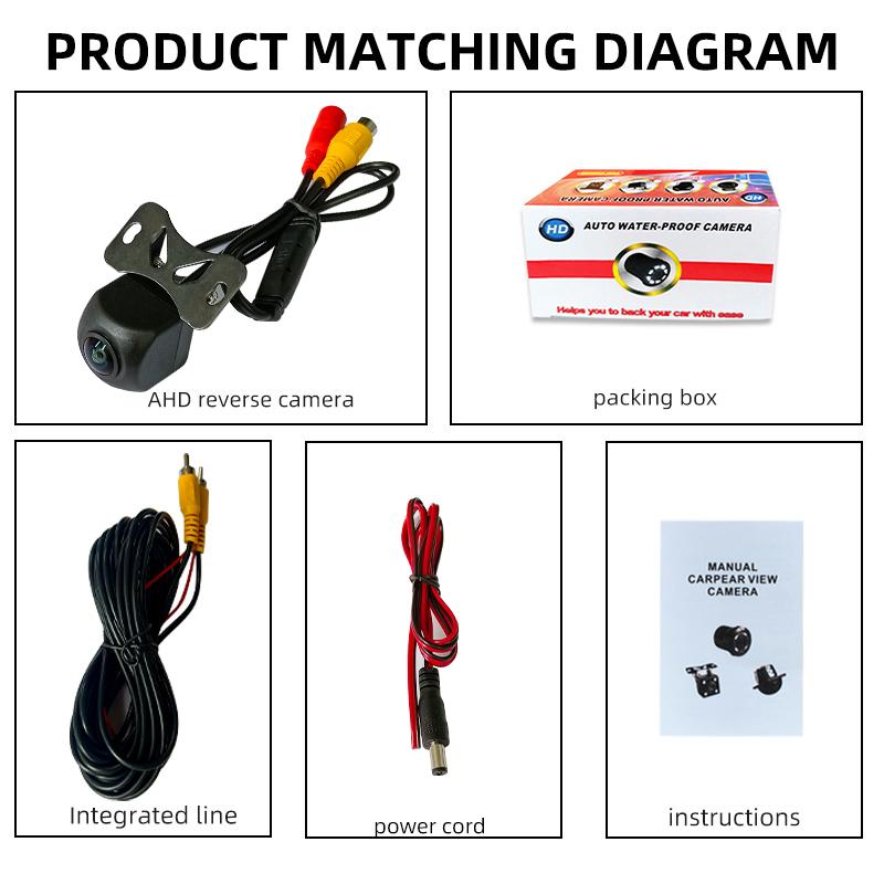 Universal Car HD 720p Ahd Korea Car Camera Starlight Night Vision Waterproof Car Reversing Camera 170 Degrees Fisheye Camera