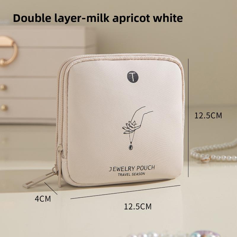 [HF]New 1Pc Portable Luxury Jewelry Bag Small Travel Organizer With Compartments Waterproof Pouch For Earrings Bracelets Rings