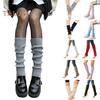 1 Pair Winter Calf Covers Knitted Elastic Keep Warm Anti-slip Thickened Leg Warmers Japanese Style Legwear Cold Weather Piled Socks