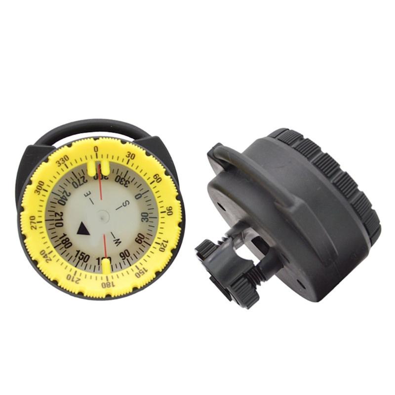 Regulable Pipe Clamp Watertight Compasses Water Sport Swimming Glowing Compasses Underwater Diving Compasses Outdoor