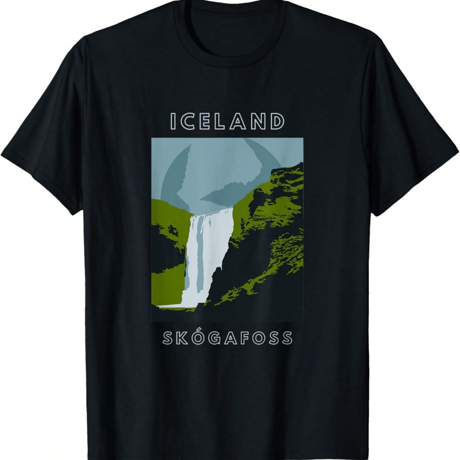 Iceland Skogafoss Waterfall Travel T-Shirt S разноцветный