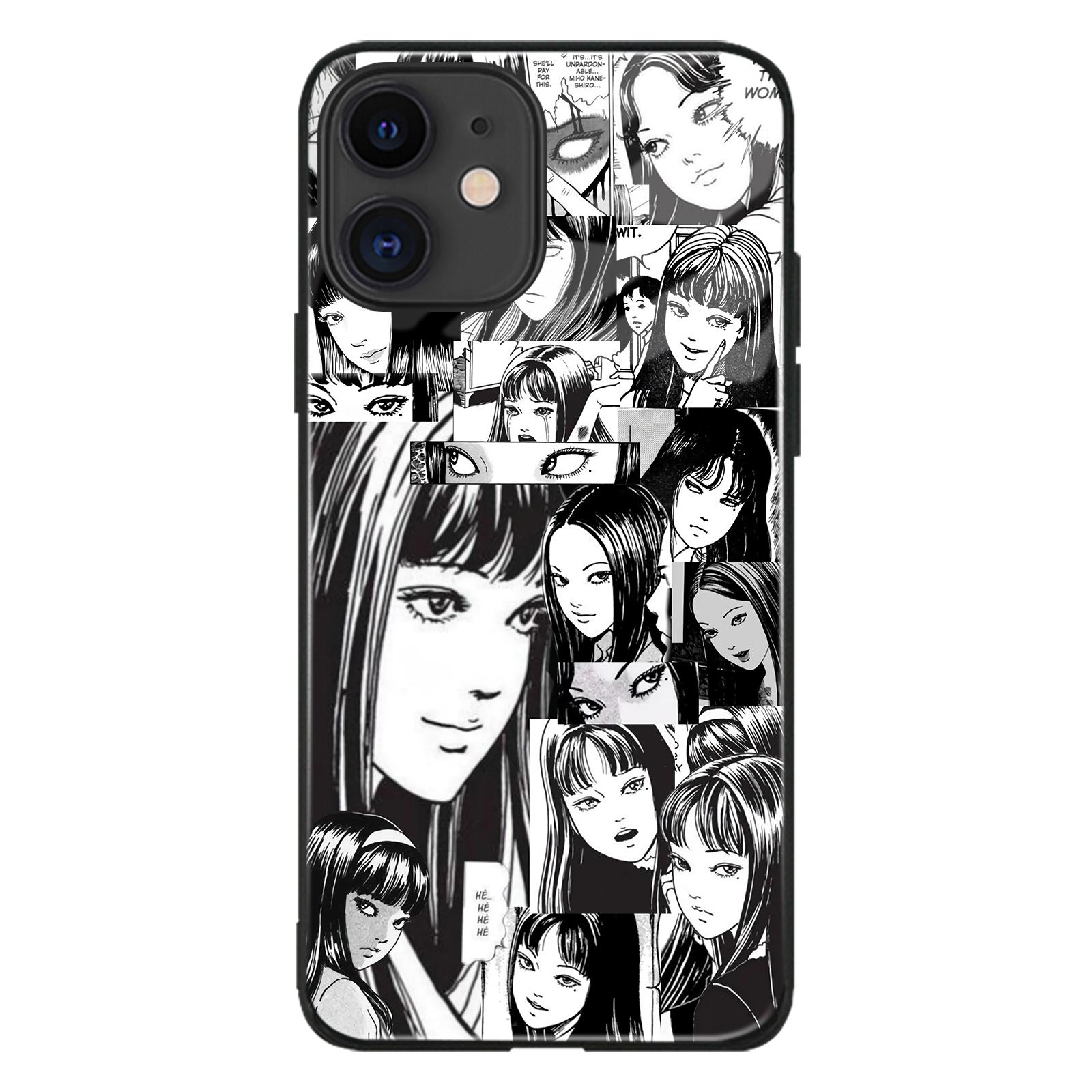 

Дзюнджи Ито Томи Каваками аниме Манга глянцевый стеклянный чехол для телефона для IPhone SE 6s 7 8 Plus X Xr Xs 11 12 13 Mini Pro Max Samsung iPhone 13Pro Max&Glossy Glass Case