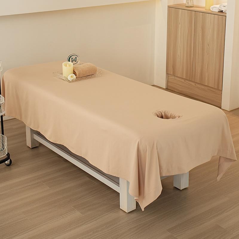 

240x140cm Beauty Bed Sheet Solid Color Enlarged Bed Towel Soft Cotton One-piece with Holes Beauty Massage Professional sheets 240x140cm no hole хакі
