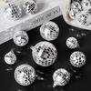 20PCS 4D Silver Ball Party Mirror Ball Cool Reflective Christmas Tree Decoration Suitable for Wedding Parties Dance Music