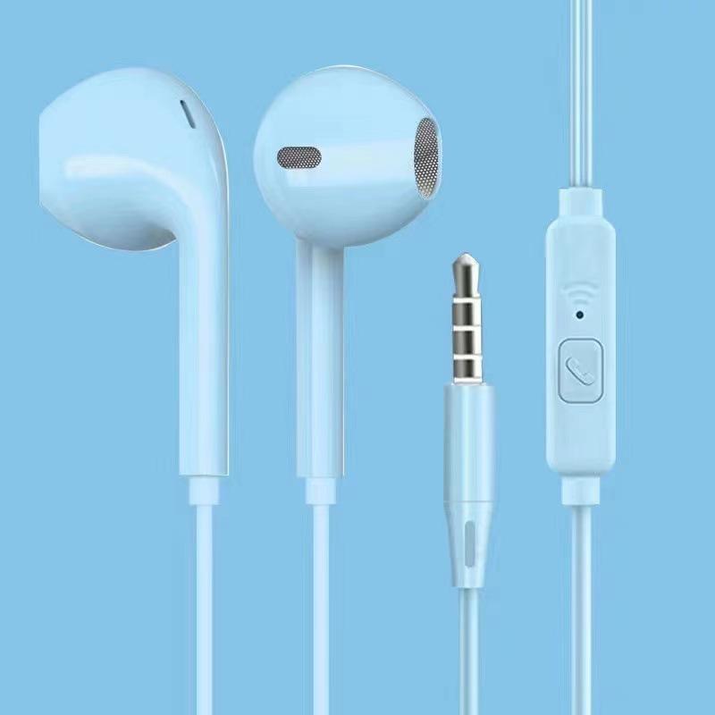 Macaron 3.5mm Wired In-Ear Headphones with Microphone & Heavy Bass