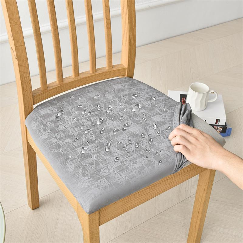 

1/2/4/6 шт. Водонепроницаемый чехол на сиденье стула из полиуретана, чехол на стул для кухни, столовой, эластичный, тянущийся, чехол-подушка на сиденье стула для отеля 1pc