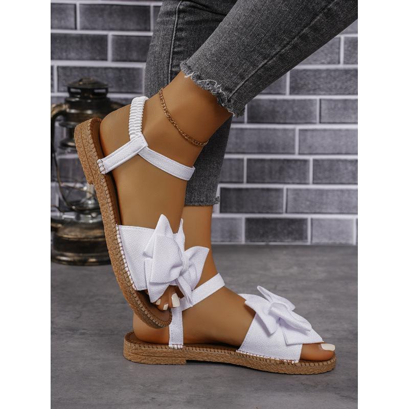 New large size summer bow slippers cow TEMU