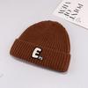 Versatile Face Protecting Small Ear Protecting Hat Korean Version Dopamine Letters Warm Knitted Hat for Women