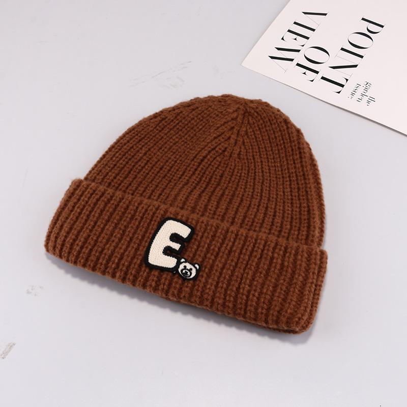 Versatile Face protecting Small Ear Protecting Hat Korean Version Dopamine Letters Warm Knitted Hat for Women