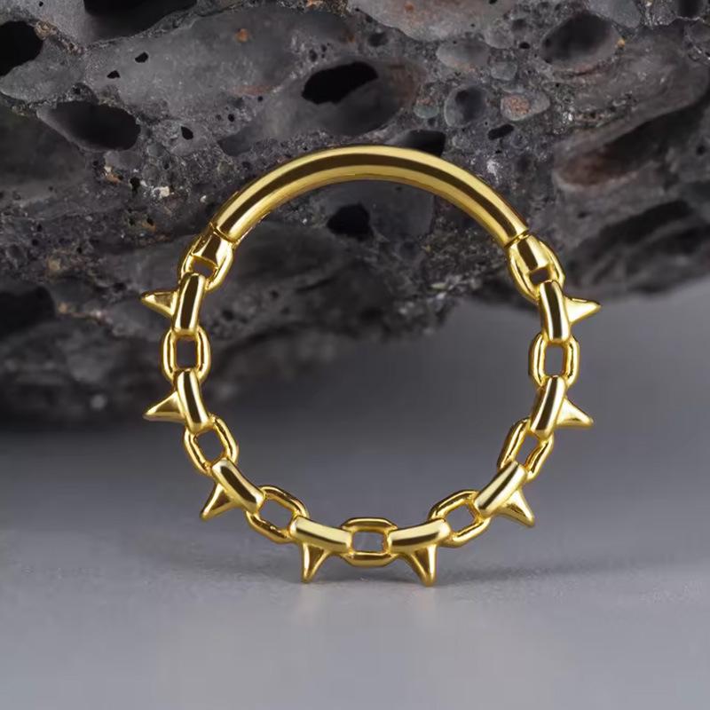 European-American Zirconia G23 Titanium Alloy Nose Ring & Stud