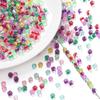 100/200pcs 4/6mm Glass Colored Beads Round Spacer Beads for Handmade DIY Necklace Bracelet Phone Chain Jewelry Making Findings