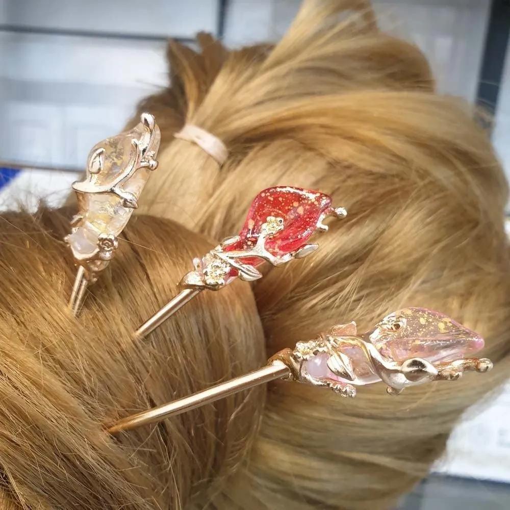 Empress s Gemstone Crystal Hairpin Color and Size