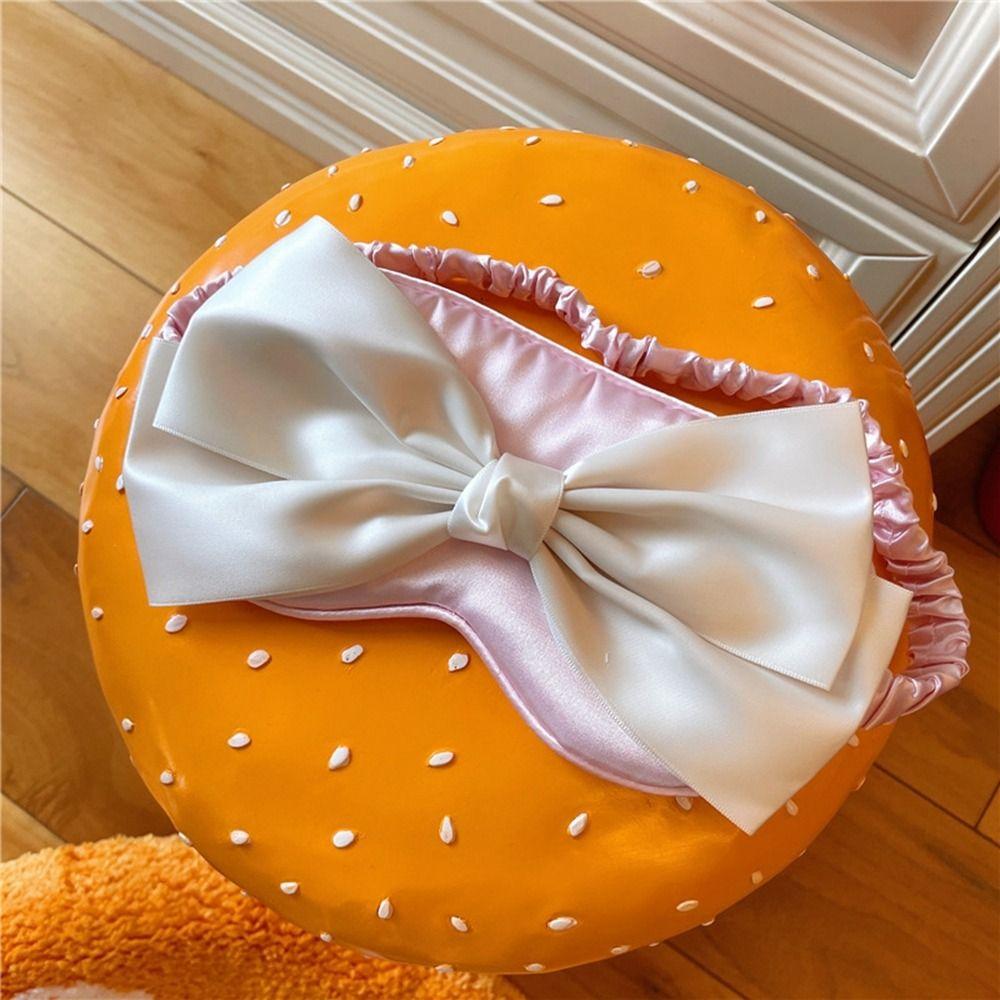 Fashion Silk Sleep Eye Mask Bow Sleeping Eye Patch Portable Shading Sleeping Mask  Travel