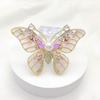 Elegant Gradient Butterfly Brooch with Pearls and Rhinestones - High-End Insect Pin Corsage Accessory
