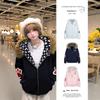 Winter Fleece Hooded Sweatshirt Zip Up Casual Jacket Teen Girls