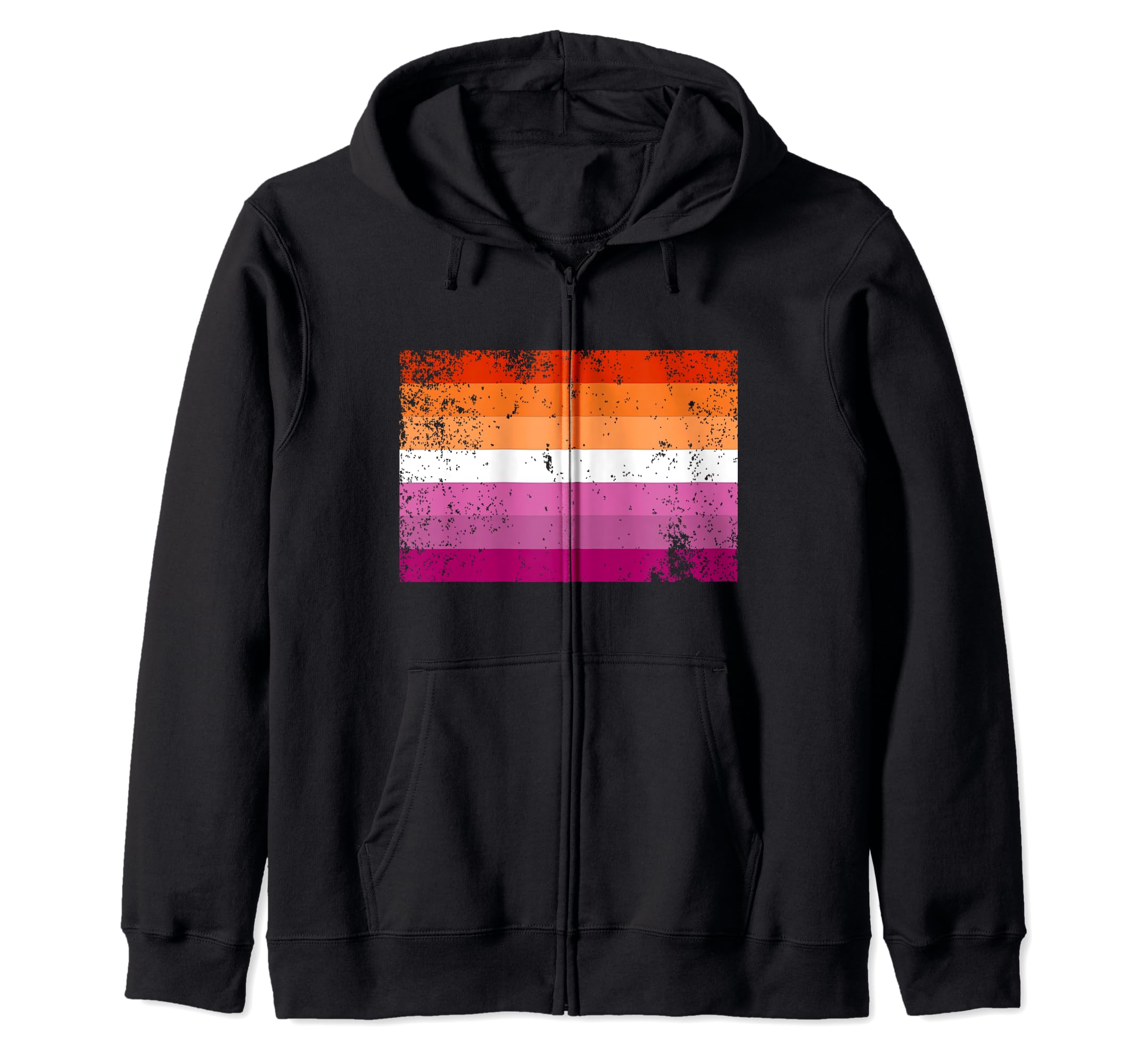 

Lesbian Pride Flag Zip Hoodie чорний