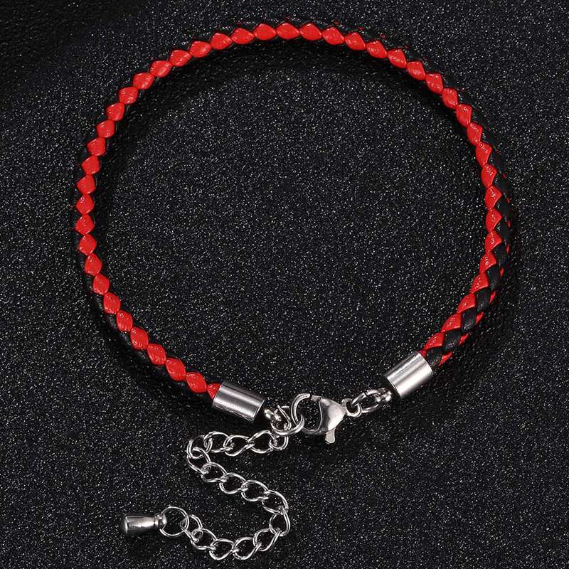 Bracelet à breloques en cuir pour femme, bijou original, longueur réglable de 160 à 200 mm