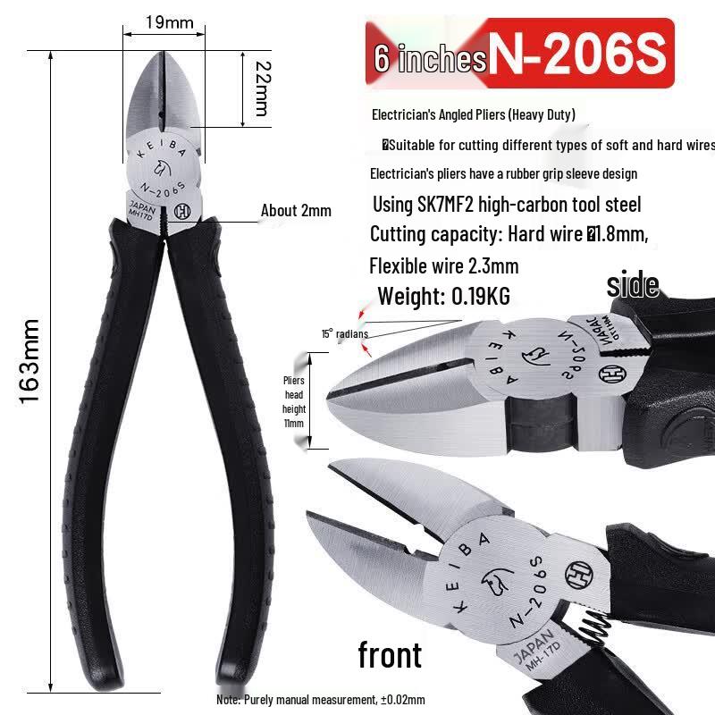 Japan KEIBA Electrician s Diagonal Cutting Pliers 6 inch