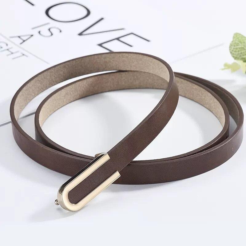 Givan Paul Real Cowhide Fashion Women Versatile Smooth Buckle Belt Women Decorative Suit Trouser Belt Waist