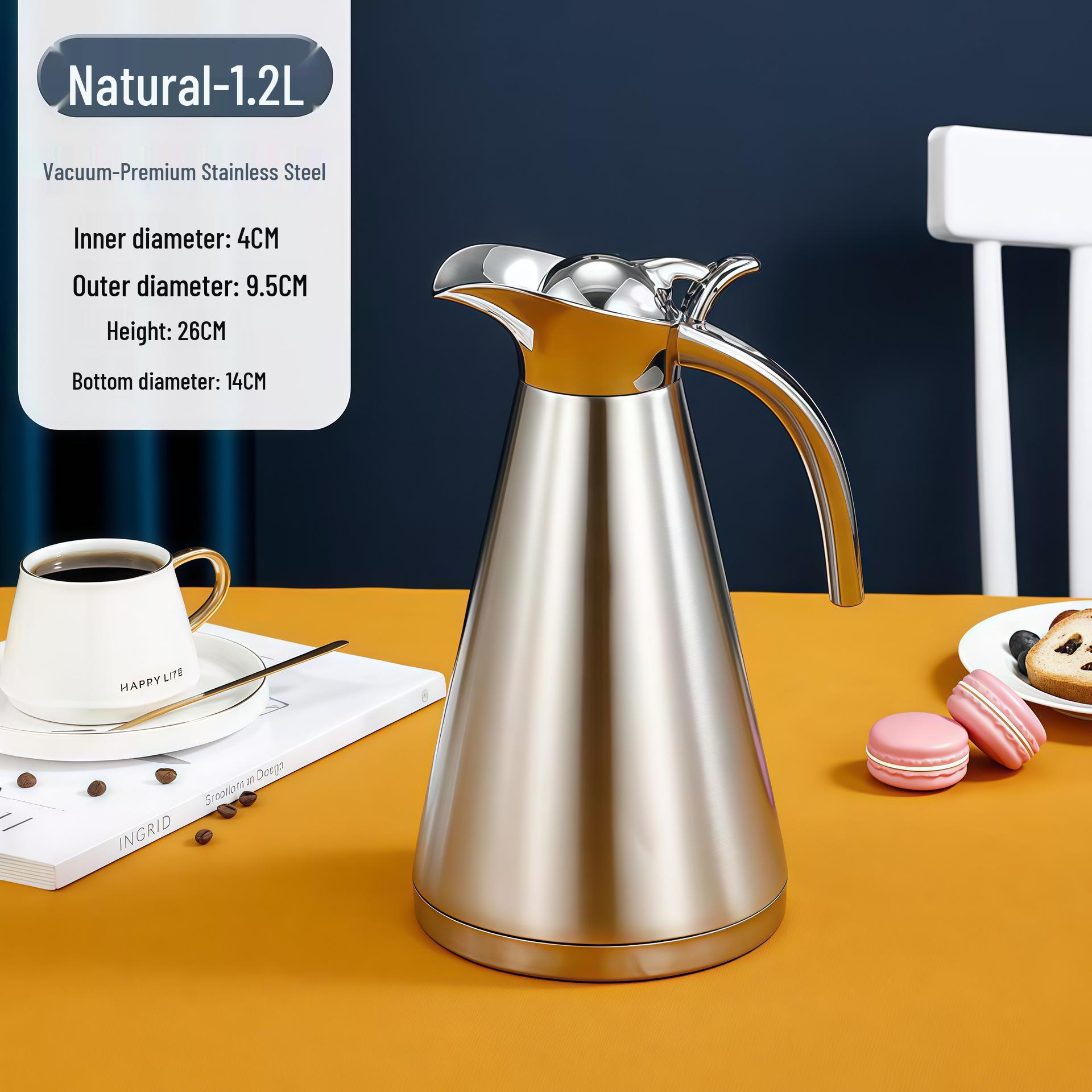 

304 Stainless Steel Large Capacity Insulated Hot Water Kettle for Hotel and Home Use SUS201 Liner 4-hour Insulation
