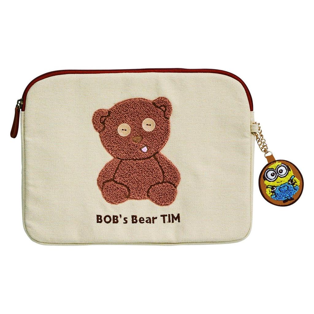 Marushin Tablet Minion Canvas Canvas 4805055300 Case, Bear, Fabric, Embroidery,