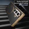 Plating Kavlar Magnetic Phone Case for Galaxy Z Fold 7/6 with Wireless Charging Compatible with Samsung -Includes Tempered Glass