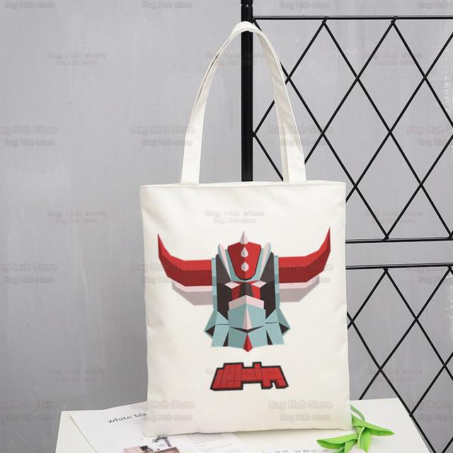 Goldorak Nostalgia Geantă Cumpărături Cumpărături Grendizer OZN Robot Spațial Eco Pânză Goldrake Bolsas De Tela Geantă Sacole Reutilizabile