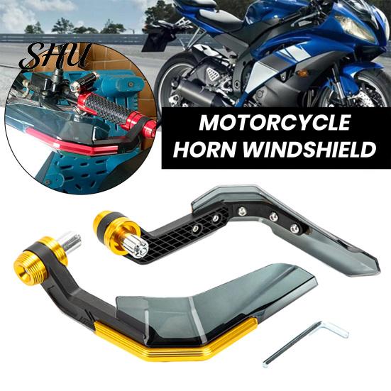 Aluminum Alloy Hand Guard 1 Pair Motorcycle with Windshield CNC Universal Heavy Duty 22MM Handlebar Protector Motorbike Dirt Bike Scooter Modification