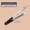 Zhishi 16-inch Stainless Steel Food Tongs with Black Silicone Tips