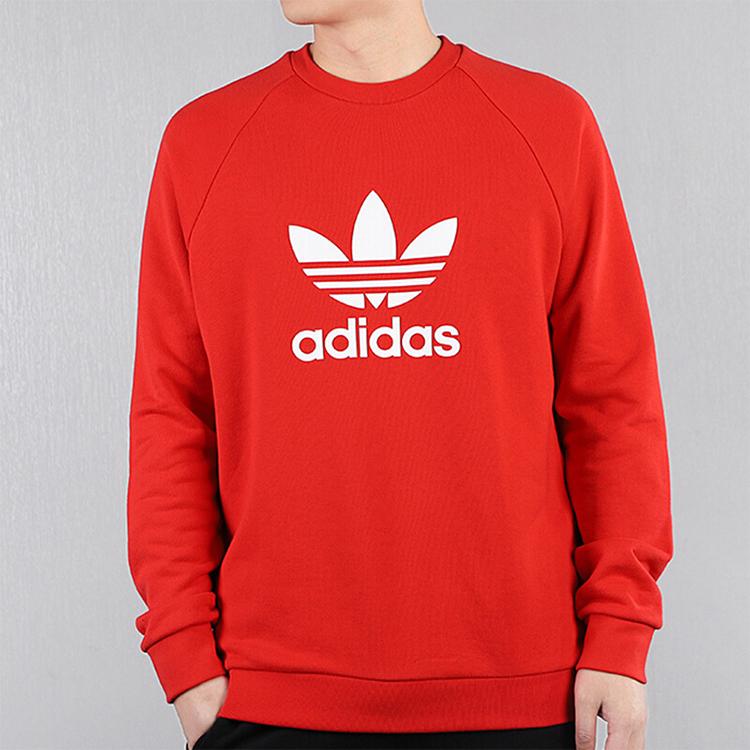 Adidas Originals Trefoil Crew Neck Sweatshirt Men Sweatshirt Red FM3781