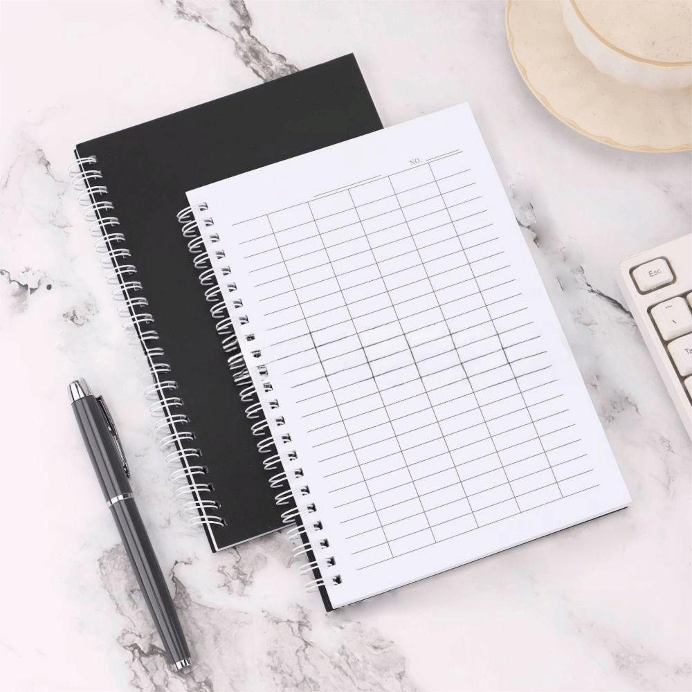 Quaderno con Rilegatura a Spirale a Quadretti Vuoti Pagine a Righe Universali Registro di Inventario Uso Ufficio Domestico