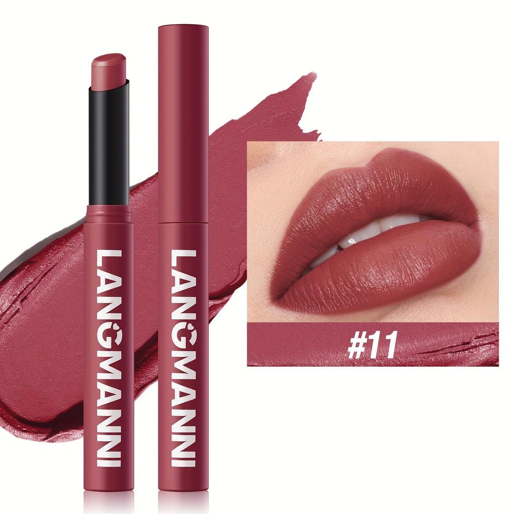 Hydrating Matte Lipstick 12 Colors Moisturizing Lip Gloss Highly Pigmented Long Lasting Lip Glaze for Daily Makeup