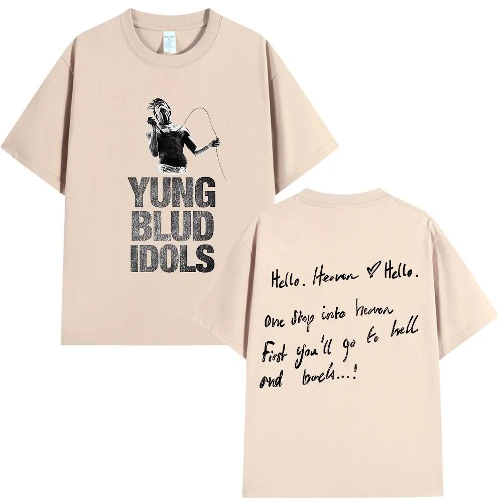 2025 Men's Youngblud Idol Album Tour Pattern Printed 100% Pure Cotton Short-sleeved T-shirt Hip-hop Casual Streetwear