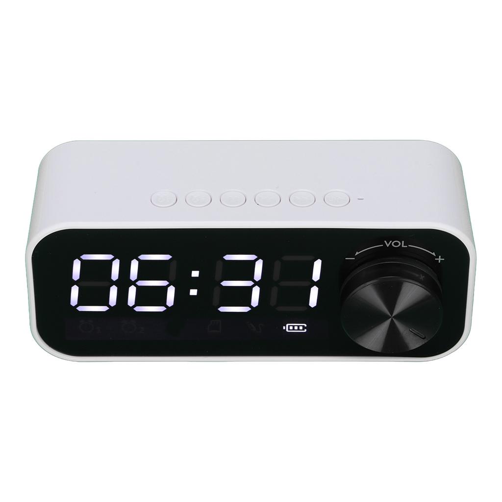 B126 Clock Speaker Multifunctional Portable Alarm Clock Radio with LED