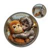 Moeda Comemorativa Eu Amo Punch Protect Macaco Relevo 3D Moeda Novidade Colecionável Medalhão Decoração Temática de Macaco para Fãs de Jogos Memorabilia & Artesanato DIY