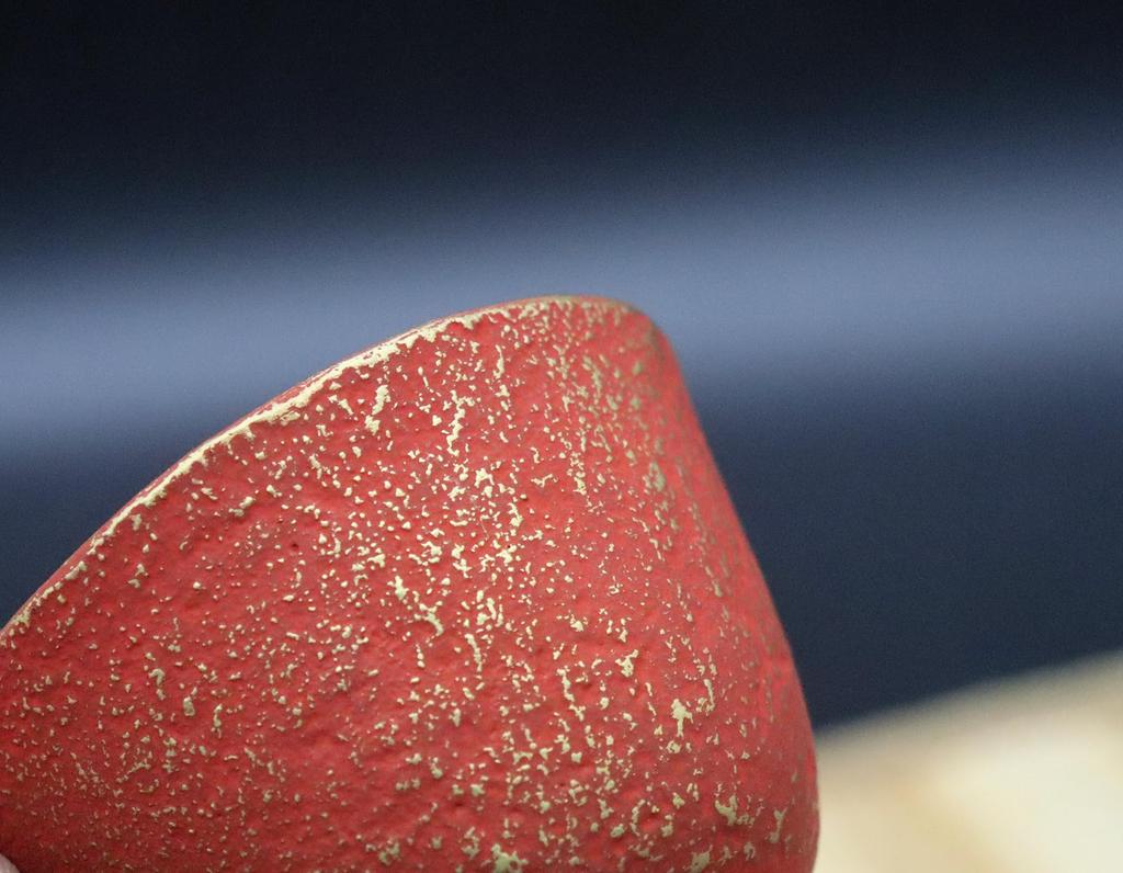 Nanbu Ironware Sake Cup (100cc), Perfect for Sake, Red, Enameled Interior, Iwate Prefecture, Japan, Traditional Craft