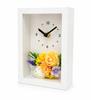 Petit Fleur Flower Clock Table Clock Arrangement 12 X 17cm White Frame Gift Flower Clock - Clock/Wall - - - - (Vitamin Colors)