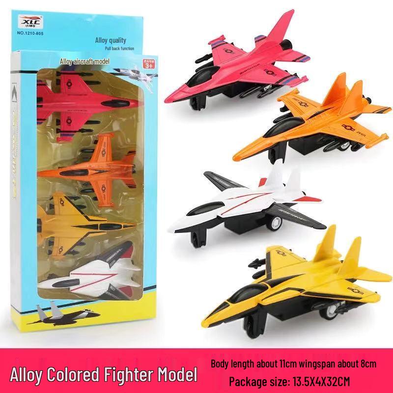 Children's Pull-Back Alloy Toy Car Set - School Bus Simulation Model