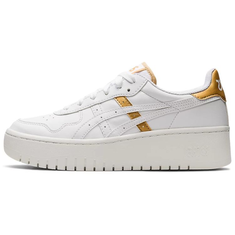 ASICS Japan S Platform White Gold Thick Sole Women s Trainers 1202A302-100 40.5