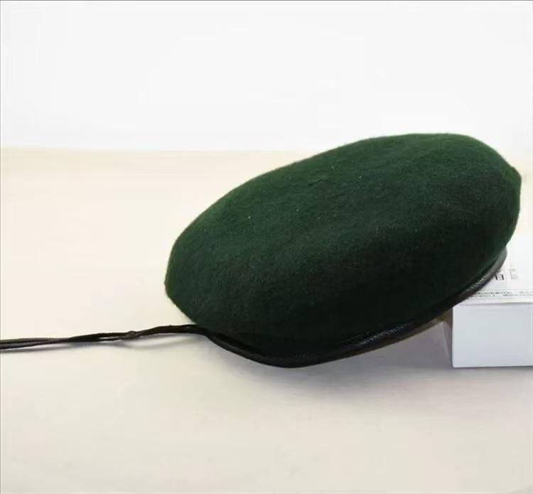 European Style Big Size XXXXL 62cm Men's Hat Retro Wool Military Army Berets Fashion Casual Leather Brim Beret Cap Women 54-60cm