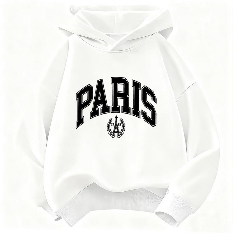Y2k Fashion Paris Design Hoodie Kids Children's Sweatshirt Hoody for Boys Girls Autumn Spring Casual Hoodies