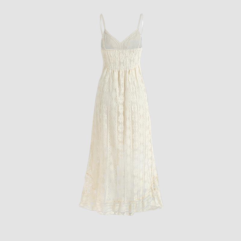 Bohemian Vintage Marble Spaghetti Strap Beach Dress