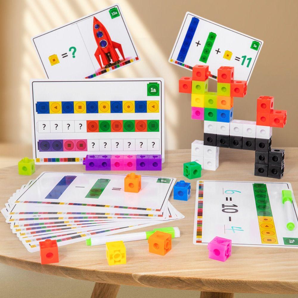

Counting Stacked Cube Puzzle Building Blocks Rainbow Building Blocks Toy Kindergarten Kids 1set