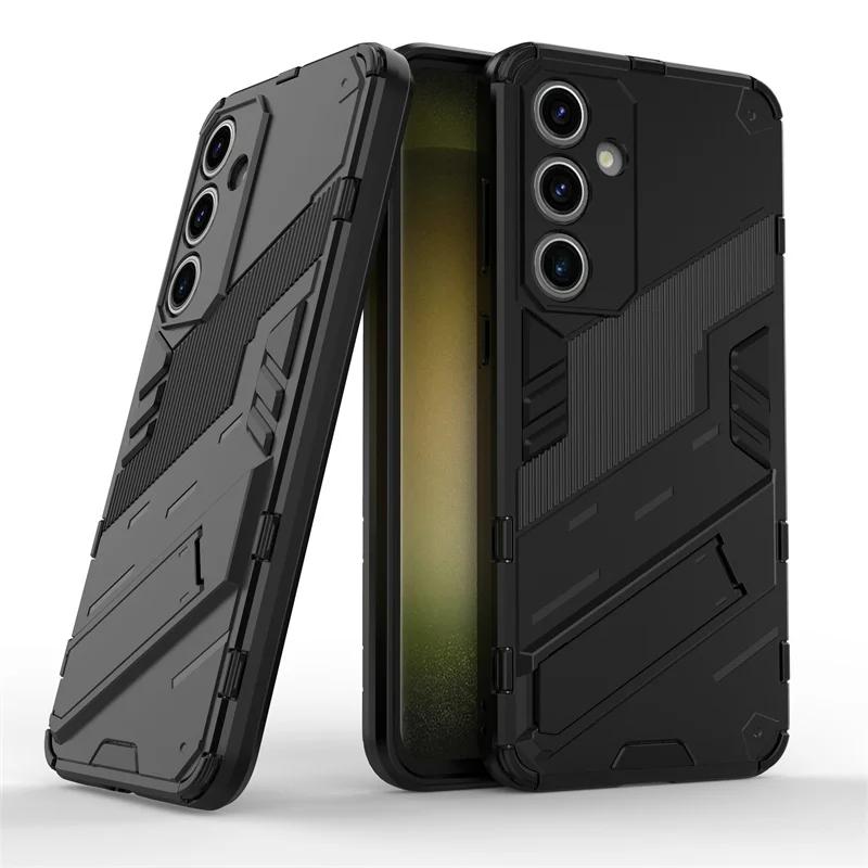 For Samsung Galaxy S24 FE 5G Case Car Magnetic Holder Armor Phone Cover For Sumsung S24FE S 24 FE 24FE 5G Soft Frame Coques