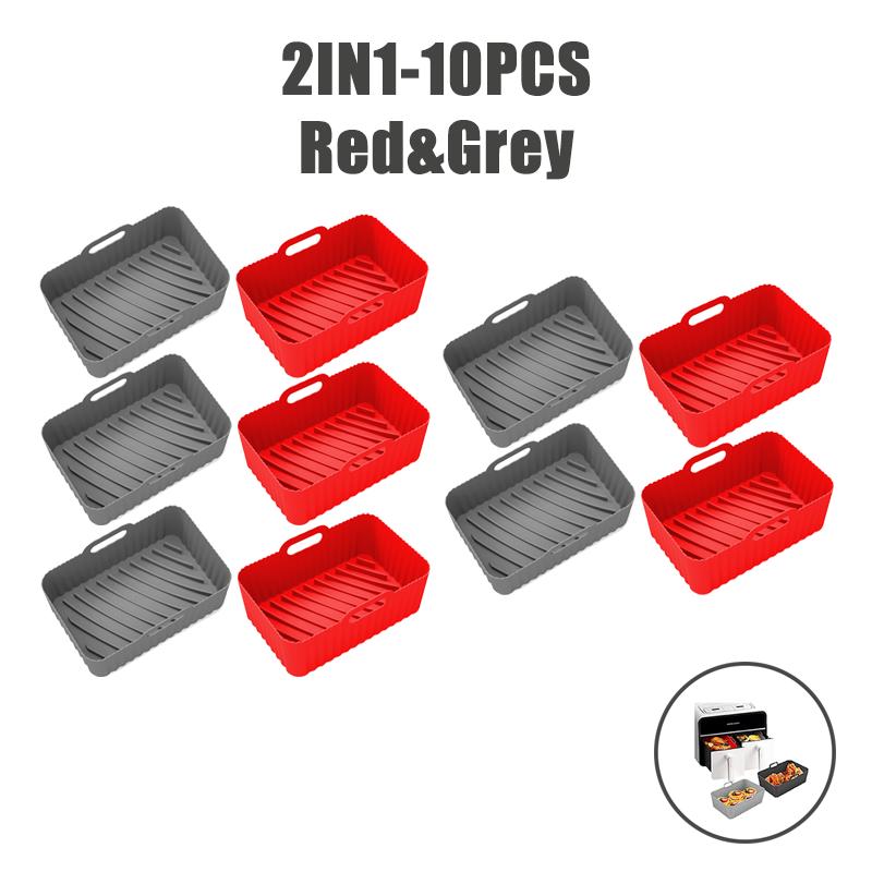 Food Grade Air Fryer Silicone Liners for Ninja Dual Air Fryer Non-Stick Air Fryer Basket Accessories for Ninja
