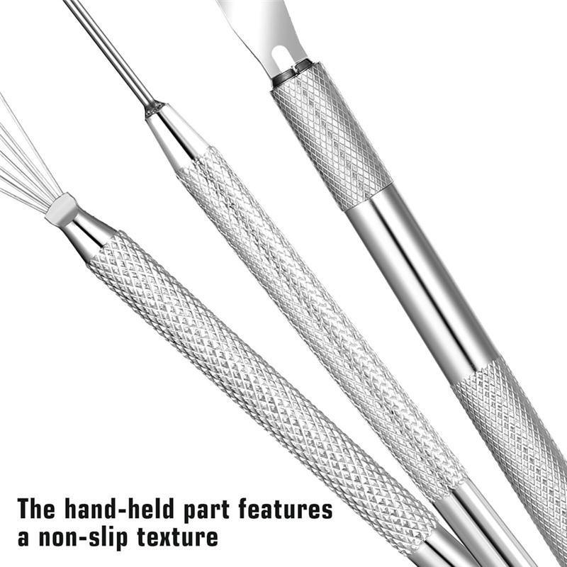 

A25F-Clay Needle-Tools For Model Claies- Pottery Sculpting Carving Tool With 5 Pcs Cutting Heads серебряный