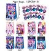 Blue KPOP Demon Hunter Girl Group Party Decor: Plates, Cups & Flags